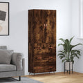vidaXL Witrynka przydymiony dąb 69,5x34x180 cm materiał drewnopochodny
