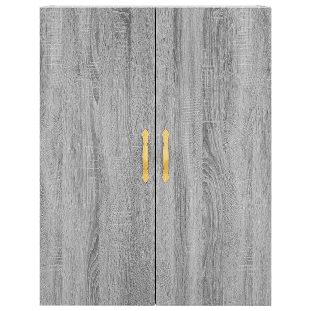 vidaXL Witrynka szary dąb sonoma 69,5x34x180cm materiał drewnopochodny
