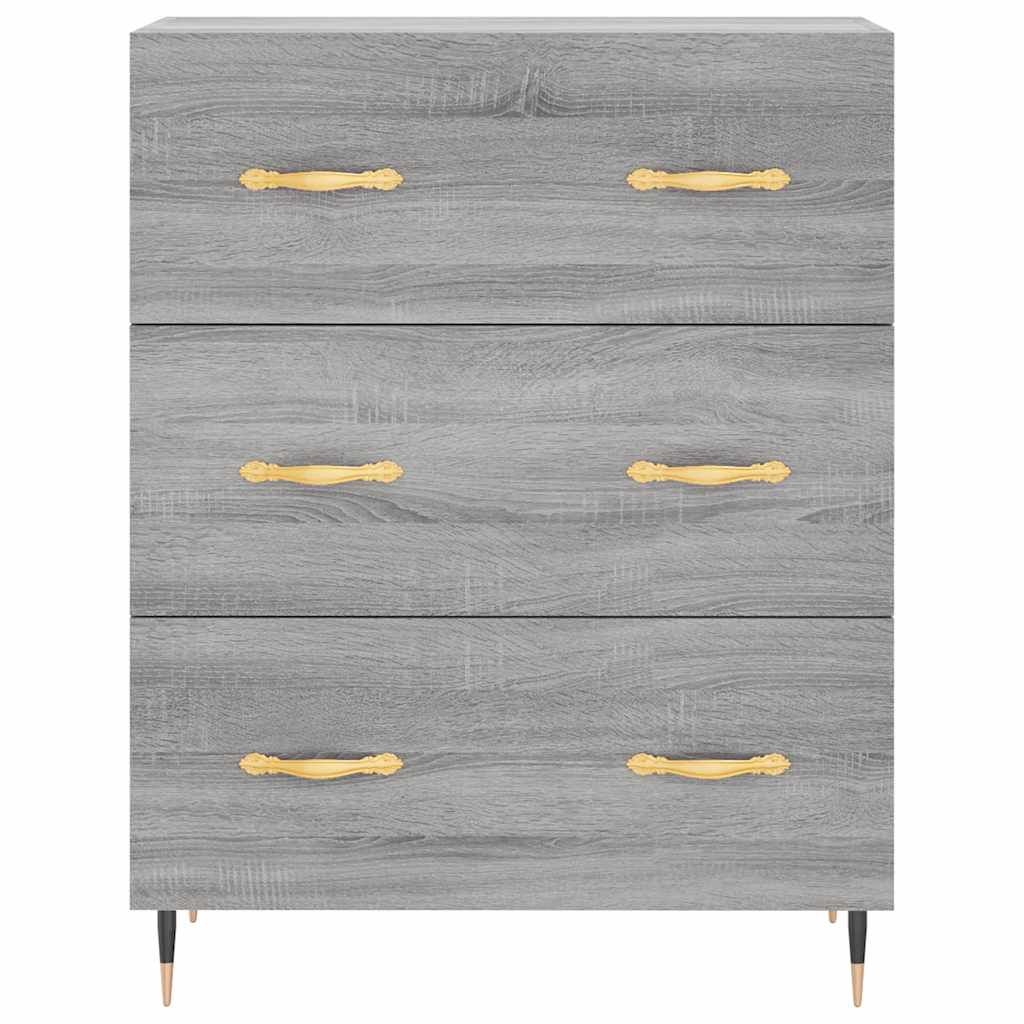 vidaXL Witrynka szary dąb sonoma 69,5x34x180cm materiał drewnopochodny