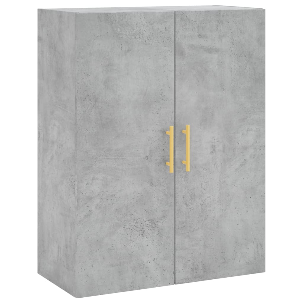 vidaXL Witrynka, szarość betonu 69,5x34x180 cm materiał drewnopochodny