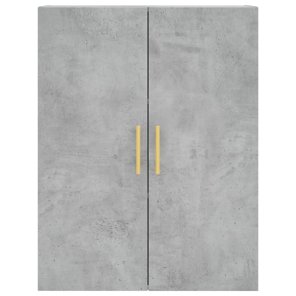 vidaXL Witrynka, szarość betonu 69,5x34x180 cm materiał drewnopochodny