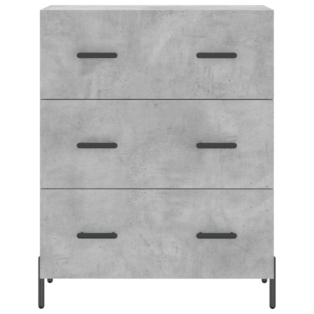 vidaXL Witrynka, szarość betonu 69,5x34x180 cm materiał drewnopochodny