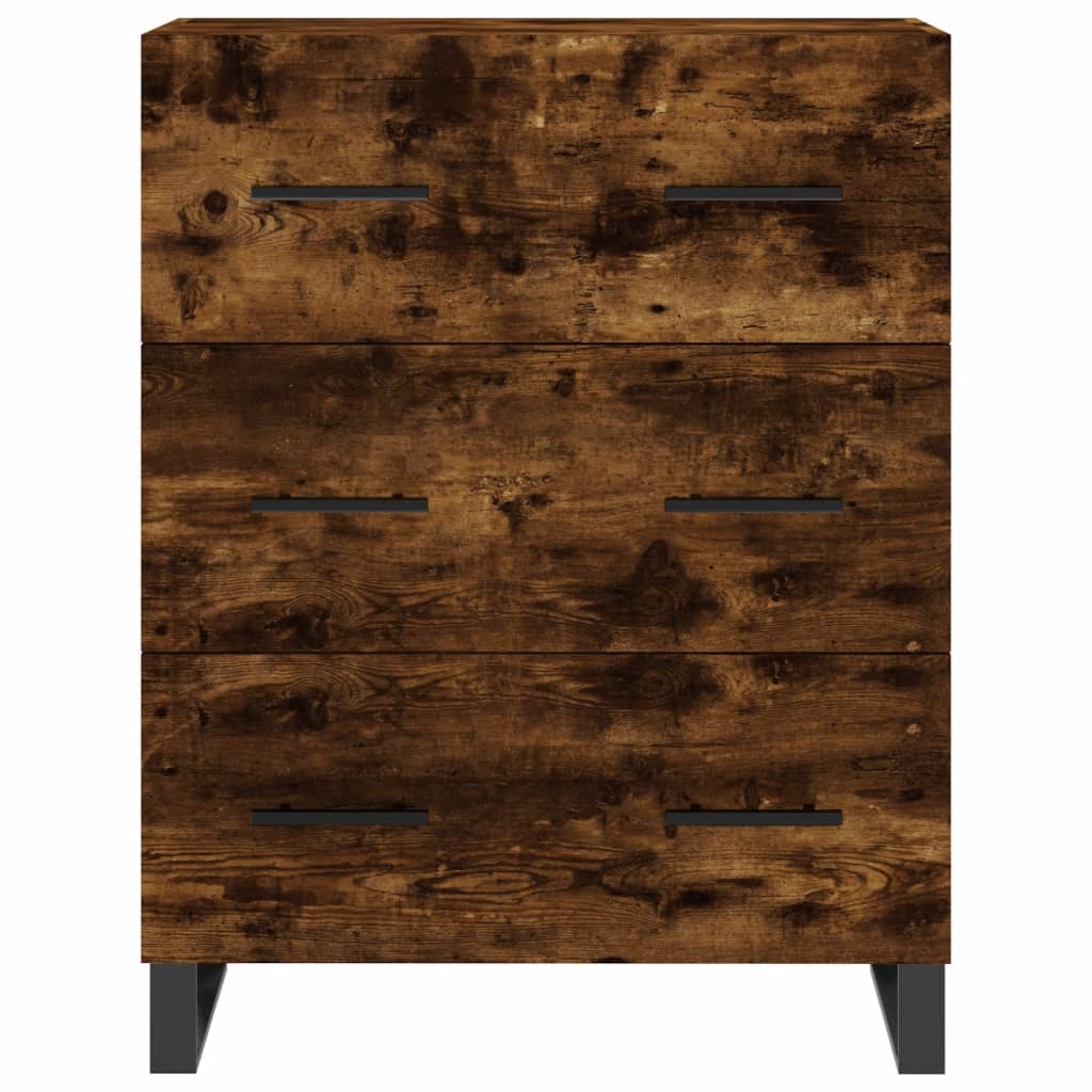 vidaXL Witrynka przydymiony dąb 69,5x34x180 cm materiał drewnopochodny