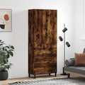 vidaXL Witrynka przydymiony dąb 69,5x34x180 cm materiał drewnopochodny