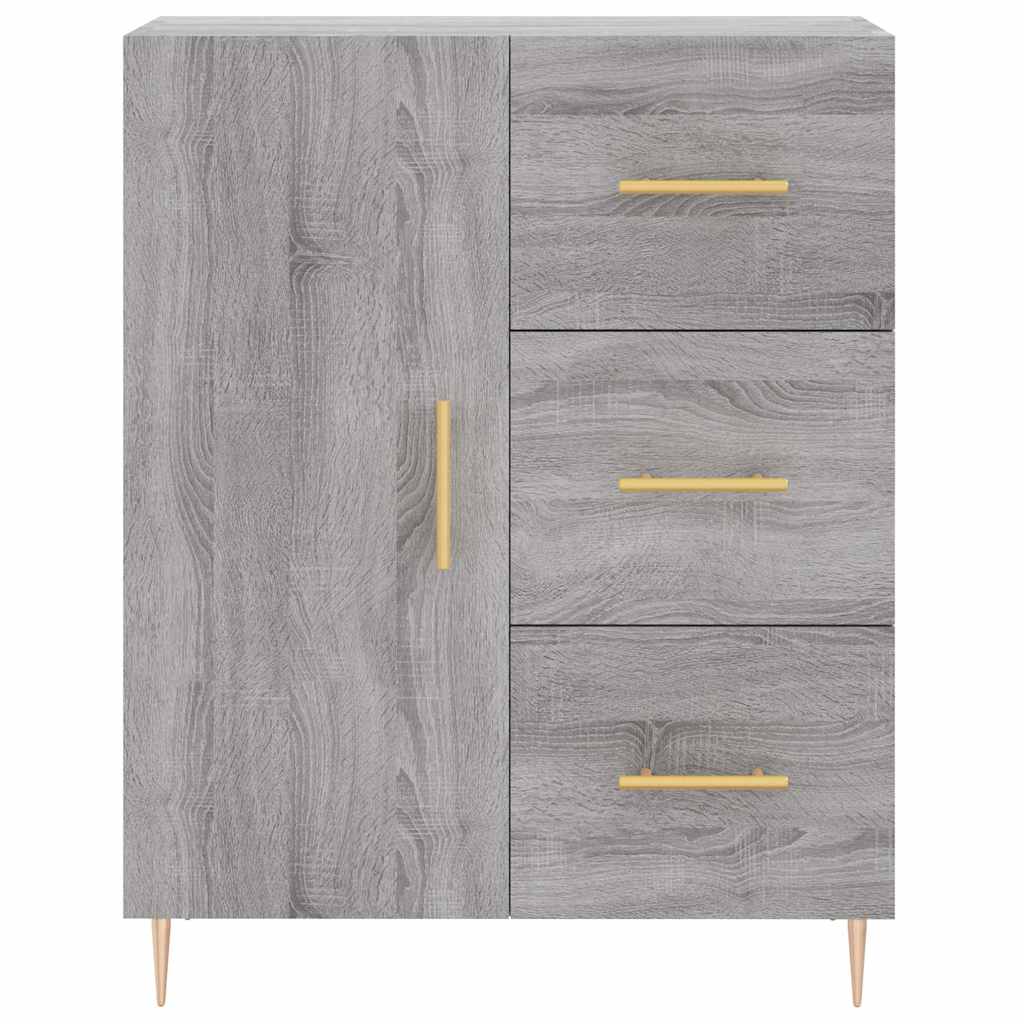vidaXL Witrynka szary dąb sonoma 69,5x34x180cm materiał drewnopochodny