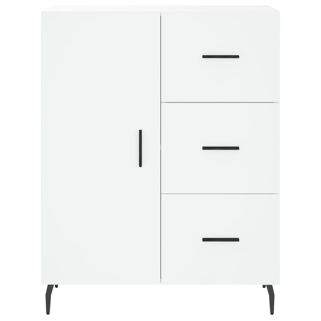 vidaXL Witrynka, biała, 69,5x34x180 cm, materiał drewnopochodny
