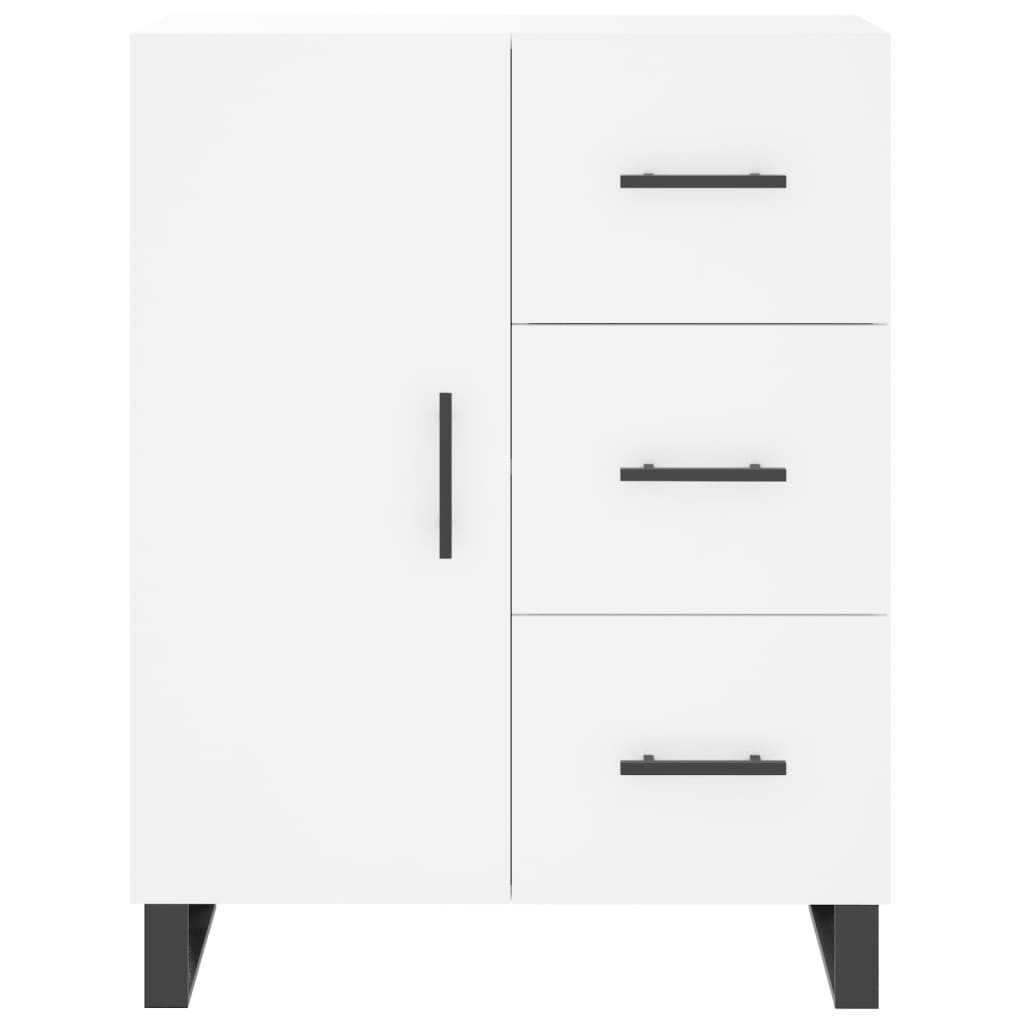 vidaXL Witrynka, biała, 69,5x34x180 cm, materiał drewnopochodny