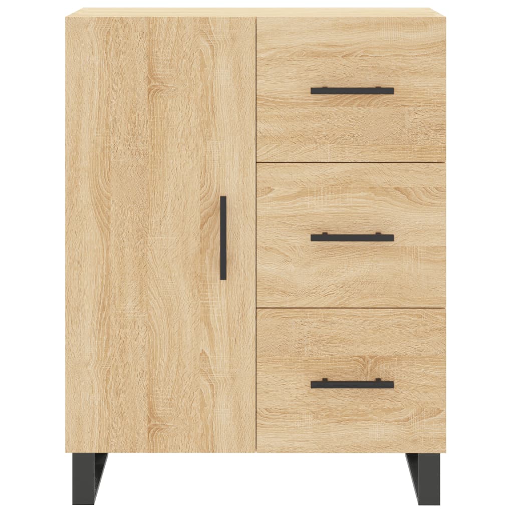 vidaXL Witrynka, dąb sonoma, 69,5x34x180 cm, materiał drewnopochodny
