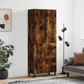 vidaXL Witrynka przydymiony dąb 69,5x34x180 cm materiał drewnopochodny