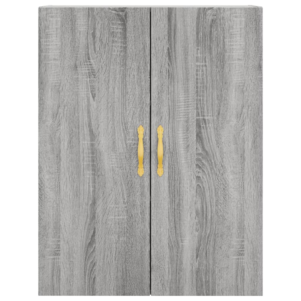 vidaXL Witrynka szary dąb sonoma 69,5x34x180cm materiał drewnopochodny
