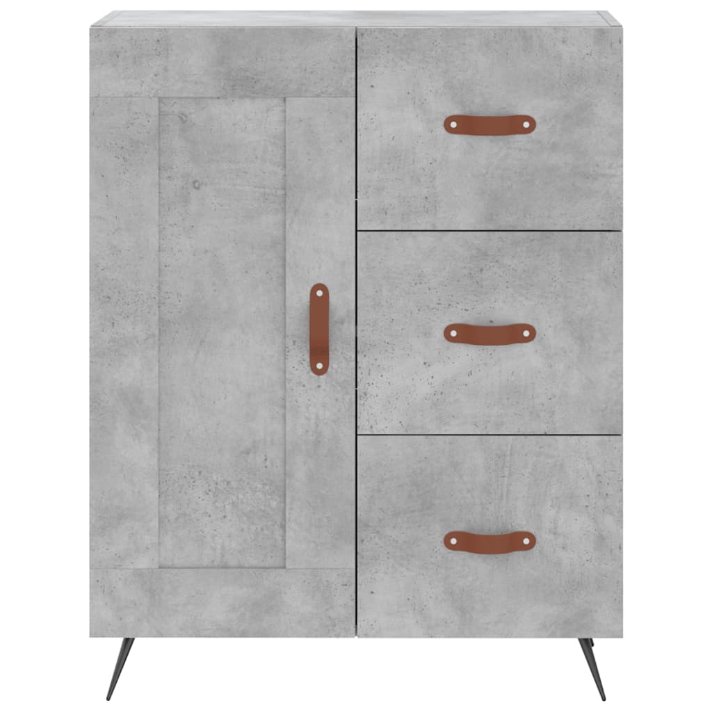 vidaXL Witrynka, szarość betonu 69,5x34x180 cm materiał drewnopochodny