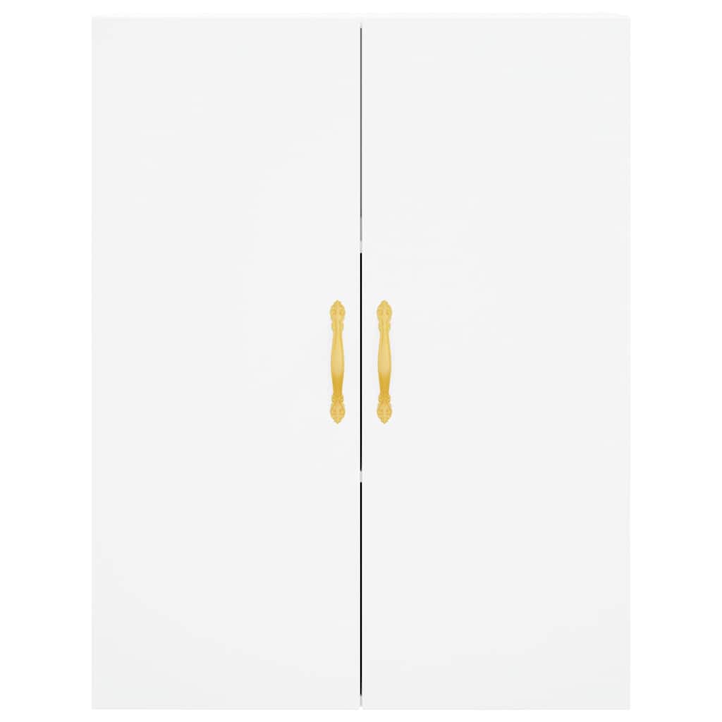 vidaXL Witrynka, biała, 69,5x34x180 cm, materiał drewnopochodny