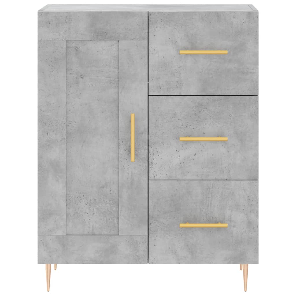 vidaXL Witrynka, szarość betonu 69,5x34x180 cm materiał drewnopochodny