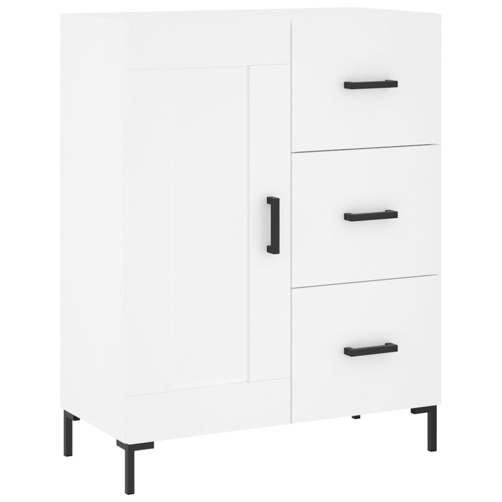 vidaXL Witrynka, biała, 69,5x34x180 cm, materiał drewnopochodny