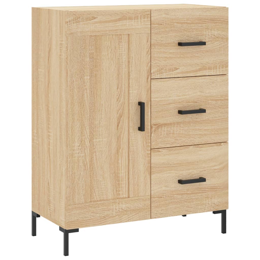 vidaXL Witrynka, dąb sonoma, 69,5x34x180 cm, materiał drewnopochodny