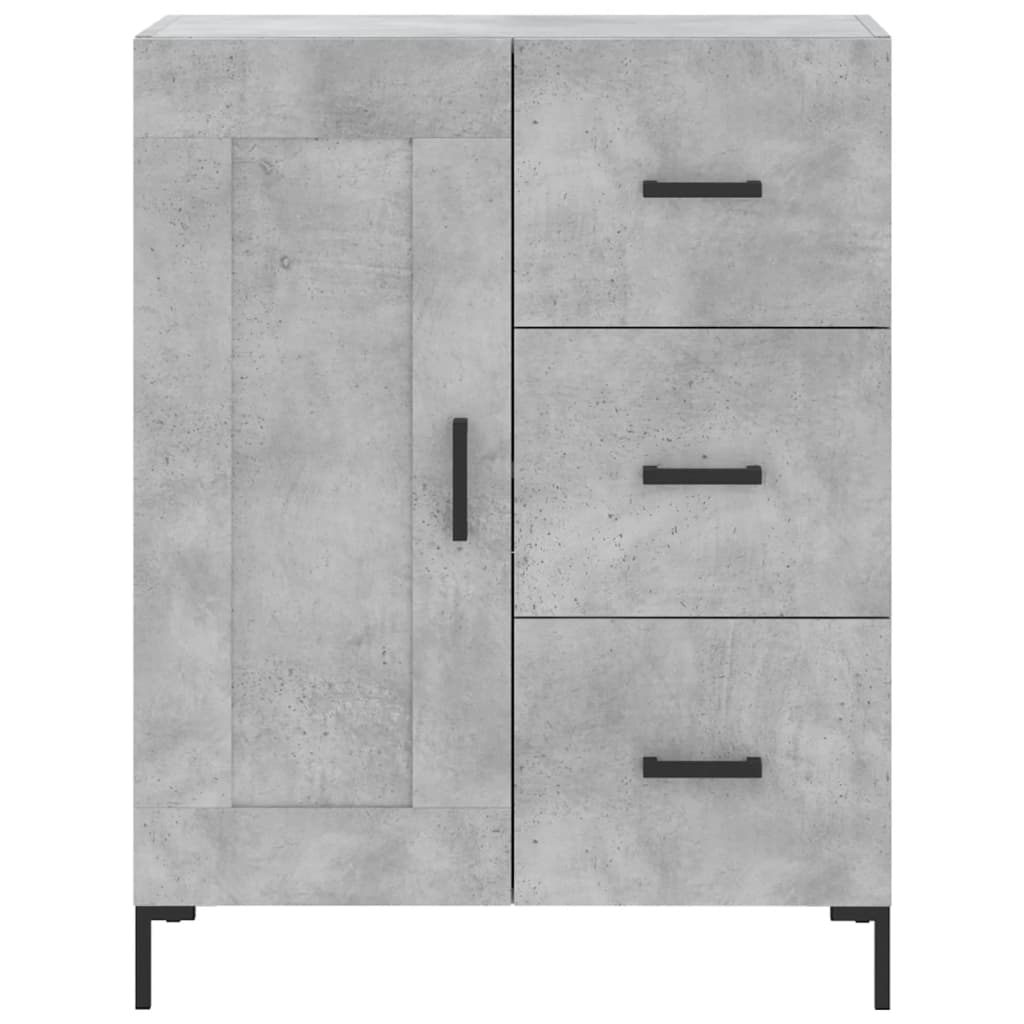 vidaXL Witrynka, szarość betonu 69,5x34x180 cm materiał drewnopochodny