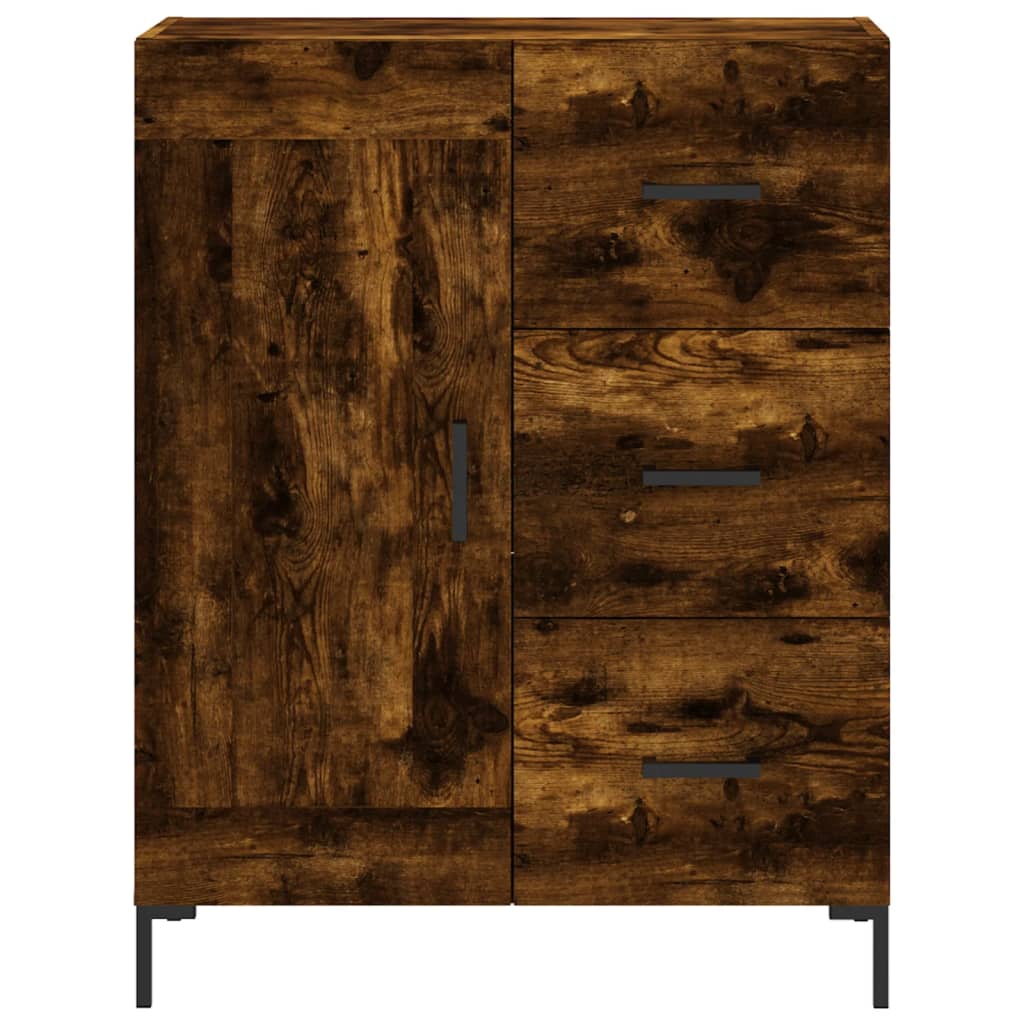 vidaXL Witrynka przydymiony dąb 69,5x34x180 cm materiał drewnopochodny