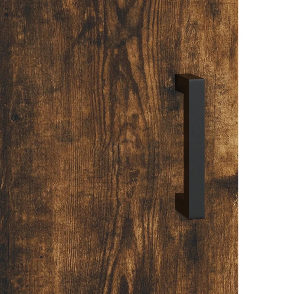 vidaXL Witrynka przydymiony dąb 69,5x34x180 cm materiał drewnopochodny