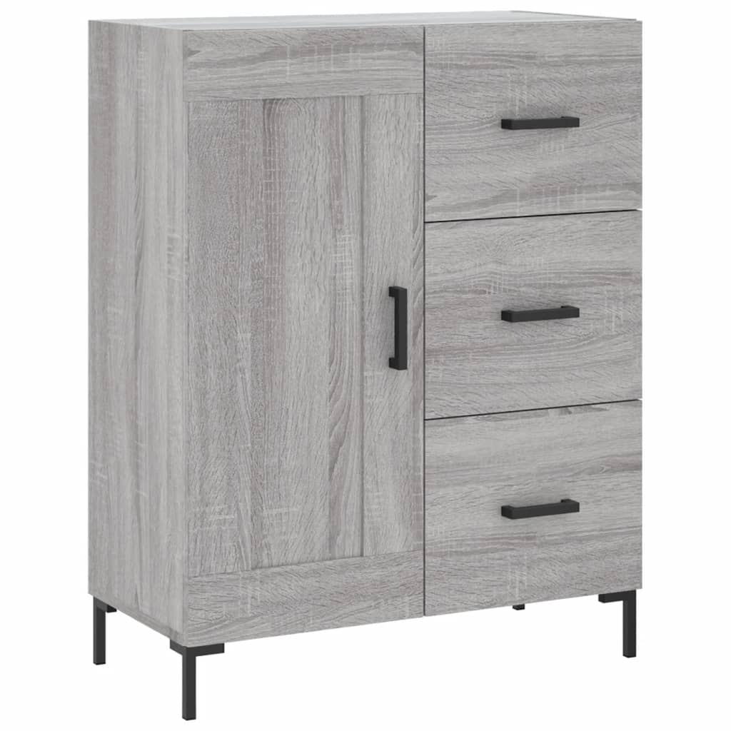 vidaXL Witrynka szary dąb sonoma 69,5x34x180cm materiał drewnopochodny