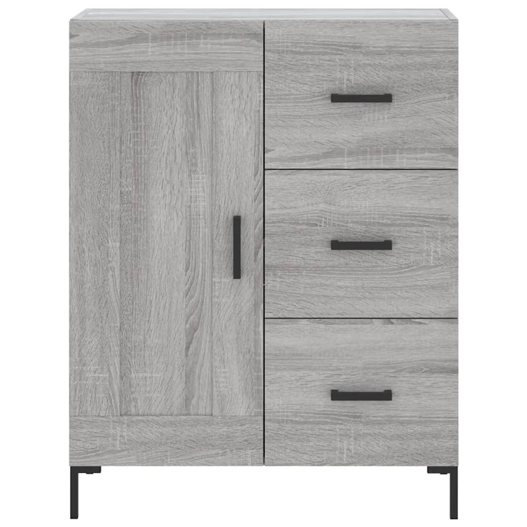 vidaXL Witrynka szary dąb sonoma 69,5x34x180cm materiał drewnopochodny