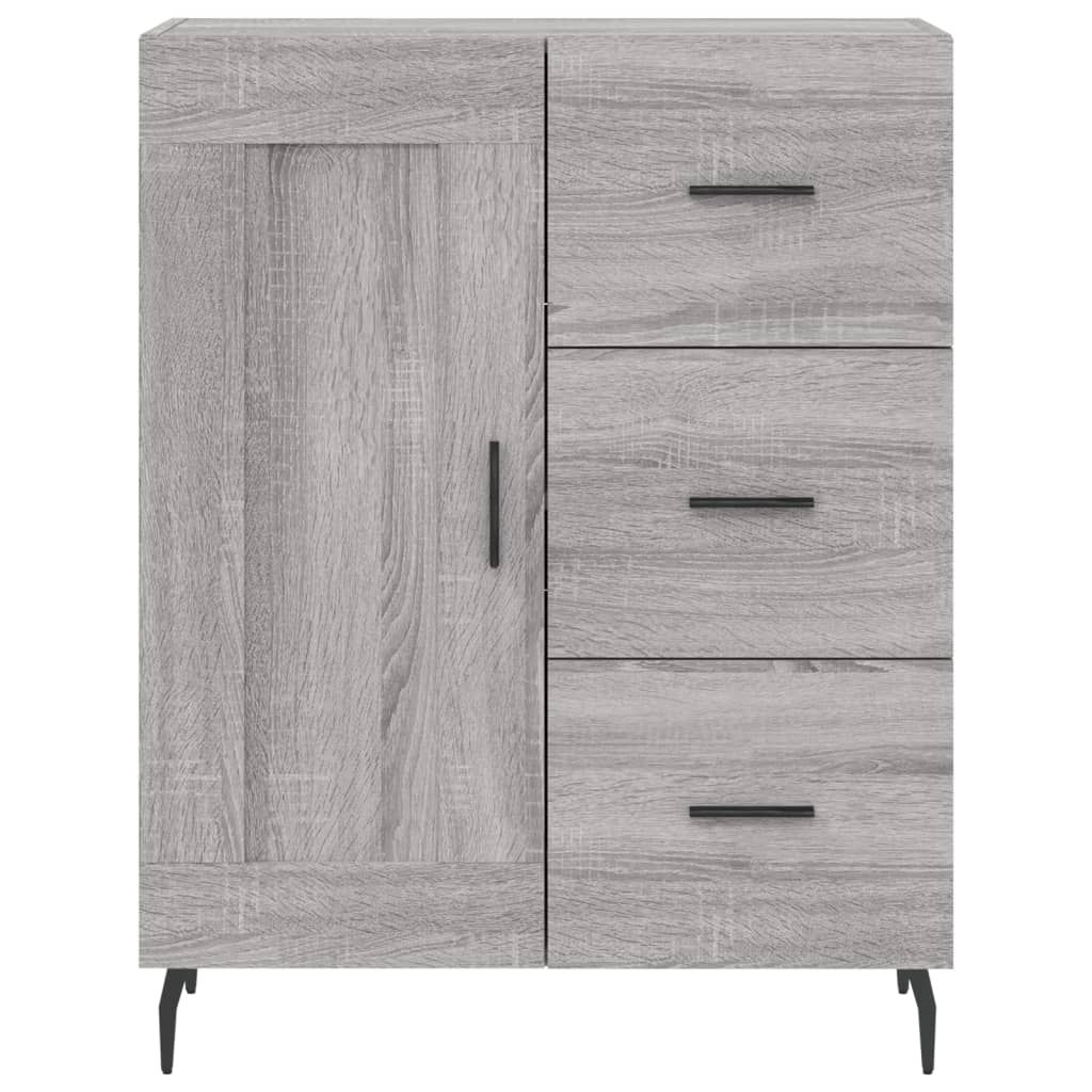 vidaXL Witrynka szary dąb sonoma 69,5x34x180cm materiał drewnopochodny