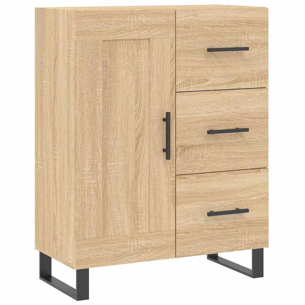 vidaXL Witrynka, dąb sonoma, 69,5x34x180 cm, materiał drewnopochodny