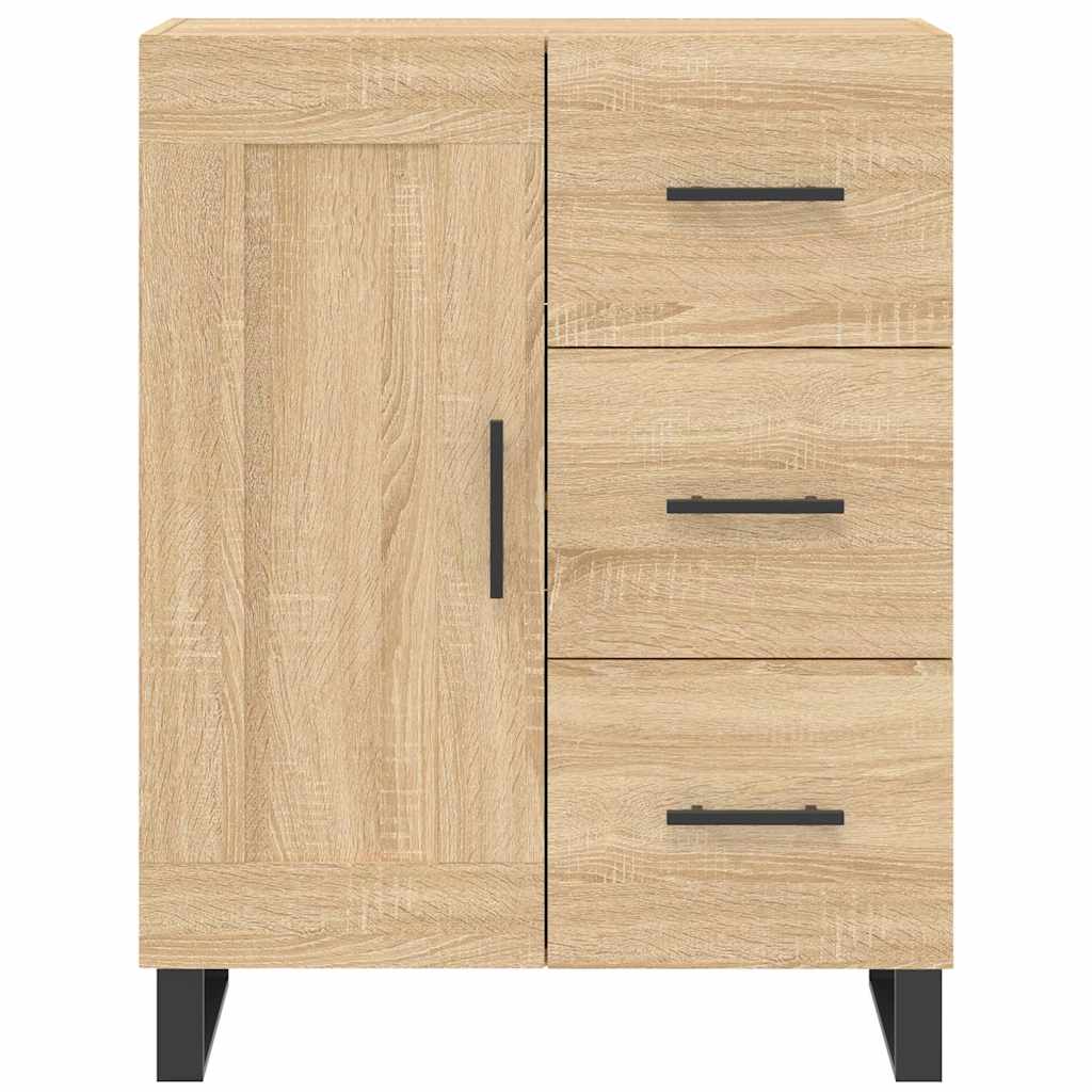 vidaXL Witrynka, dąb sonoma, 69,5x34x180 cm, materiał drewnopochodny