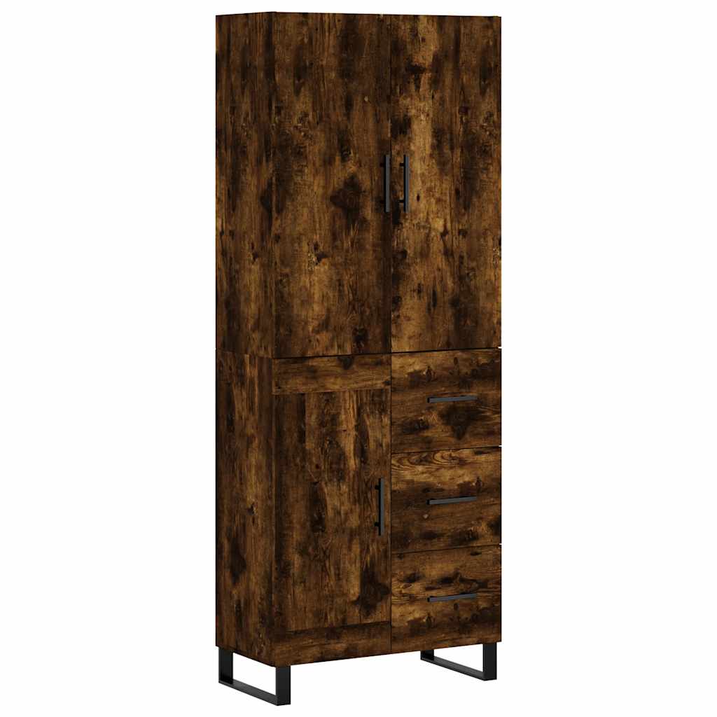 vidaXL Witrynka przydymiony dąb 69,5x34x180 cm materiał drewnopochodny