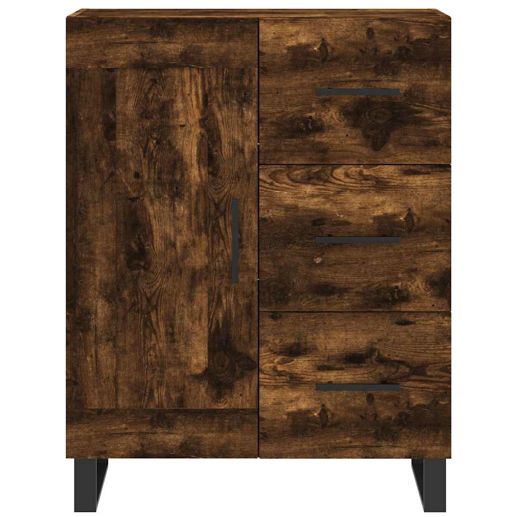 vidaXL Witrynka przydymiony dąb 69,5x34x180 cm materiał drewnopochodny