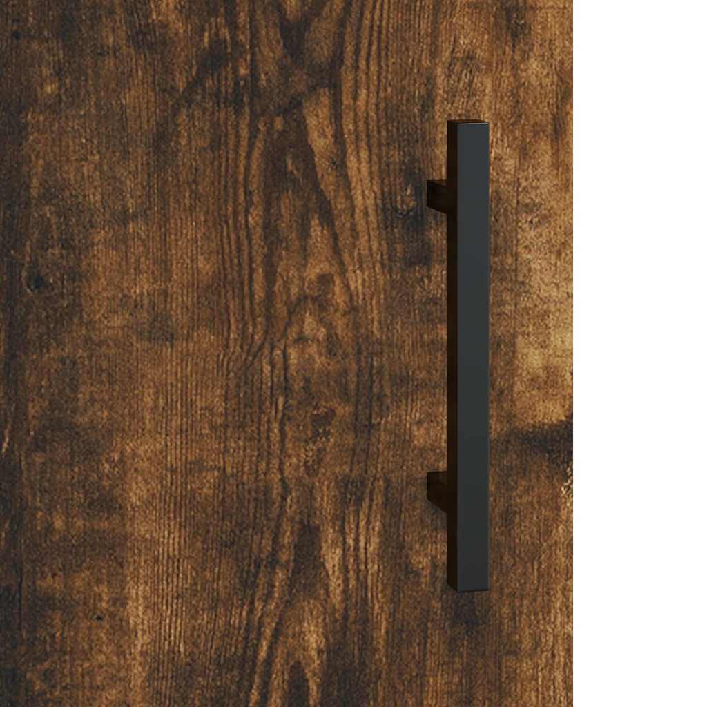 vidaXL Witrynka przydymiony dąb 69,5x34x180 cm materiał drewnopochodny