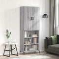 vidaXL Witrynka szary dąb sonoma 69,5x34x180cm materiał drewnopochodny