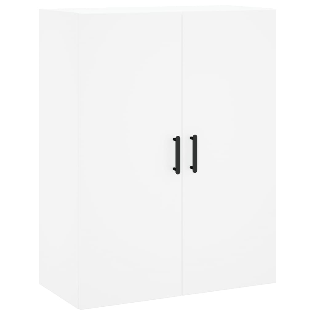 vidaXL Witrynka, biała, 69,5x34x180 cm, materiał drewnopochodny