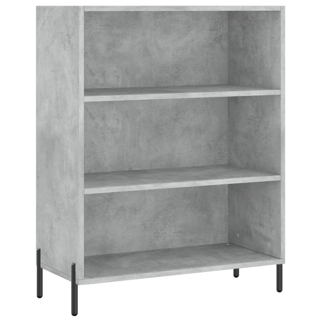 vidaXL Witrynka, szarość betonu 69,5x34x180 cm materiał drewnopochodny