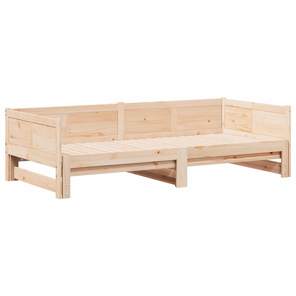 vidaXL Łóżko dzienne z funkcją wysuwania Brązowy 203,5 x 184 x 56,5 cm