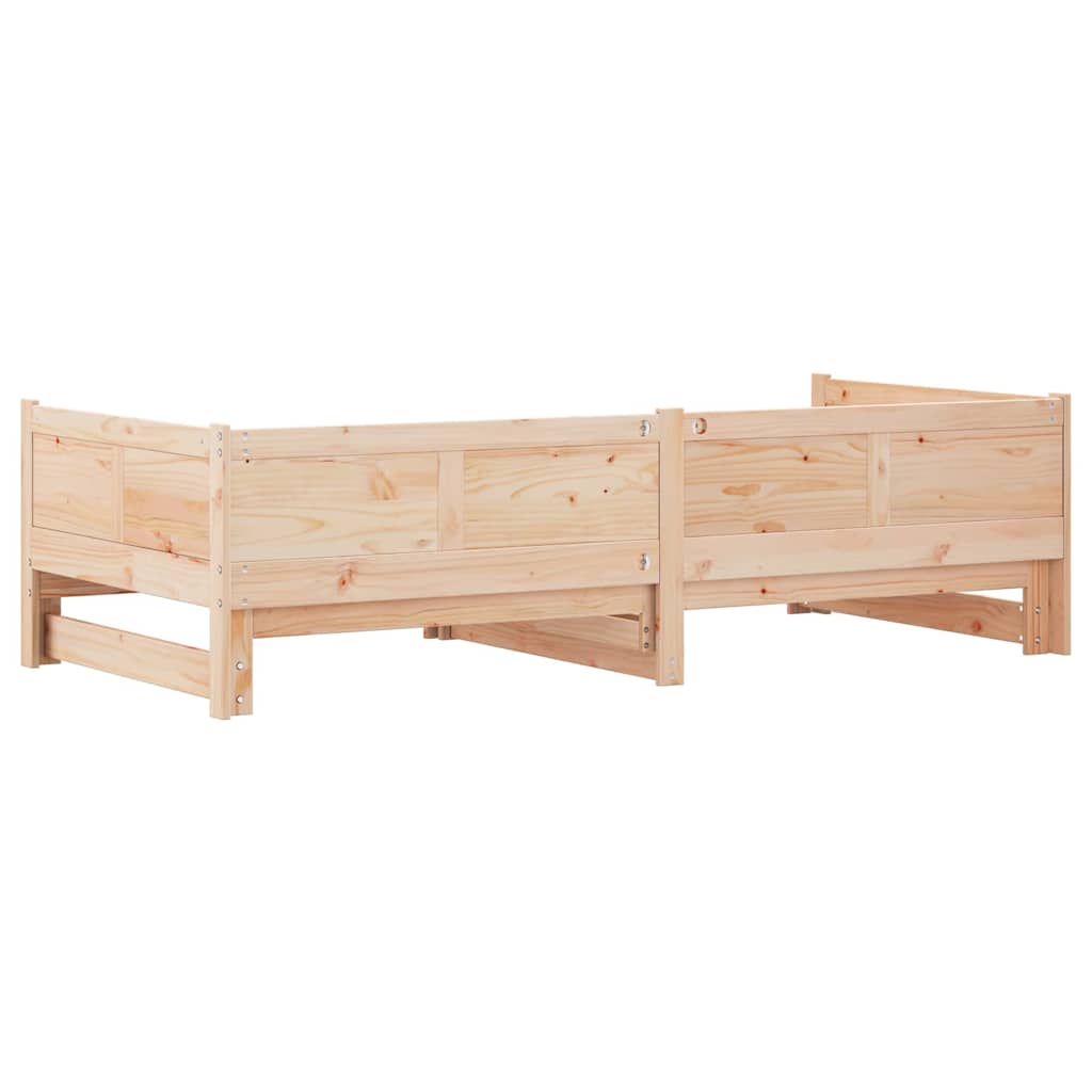 vidaXL Łóżko dzienne z funkcją wysuwania Brązowy 203,5 x 184 x 56,5 cm