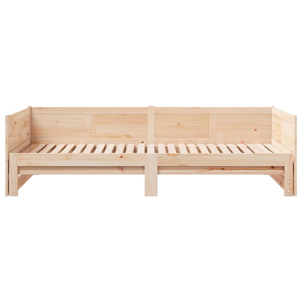 vidaXL Łóżko dzienne z funkcją wysuwania Brązowy 203,5 x 184 x 56,5 cm