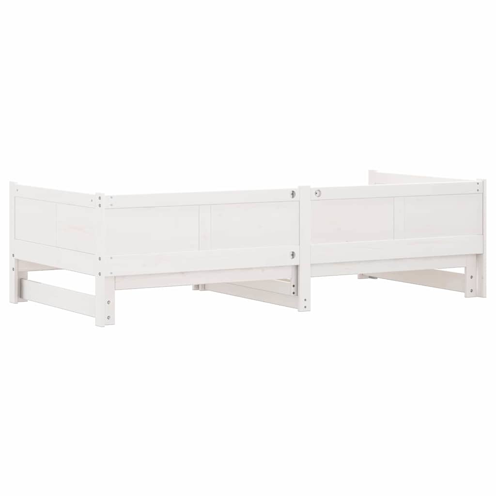 vidaXL Łóżko dzienne z funkcją wysuwania Biały 203,5 x 184 x 56,5 cm