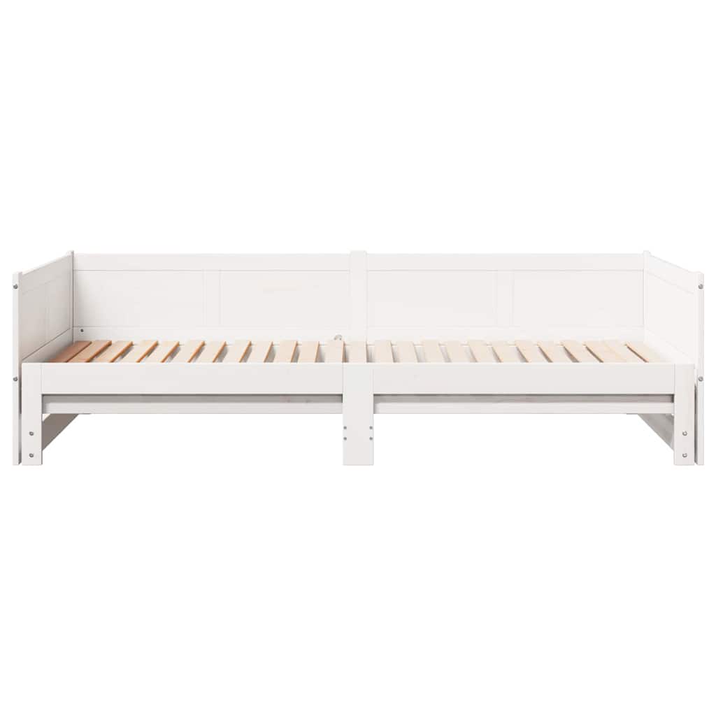 vidaXL Łóżko dzienne z funkcją wysuwania Biały 203,5 x 184 x 56,5 cm