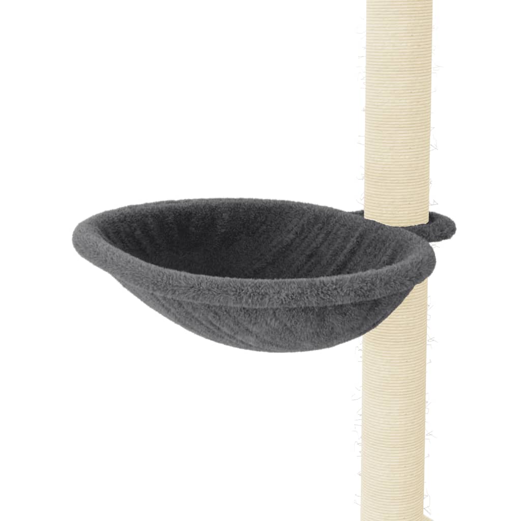 vidaXL Drapak dla kota z sizalowymi słupkami, ciemnoszary, 95 cm