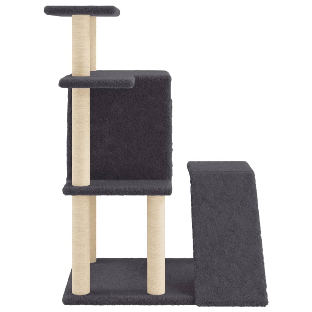 vidaXL Drapak dla kota, z sizalowymi słupkami, ciemnoszary, 97 cm
