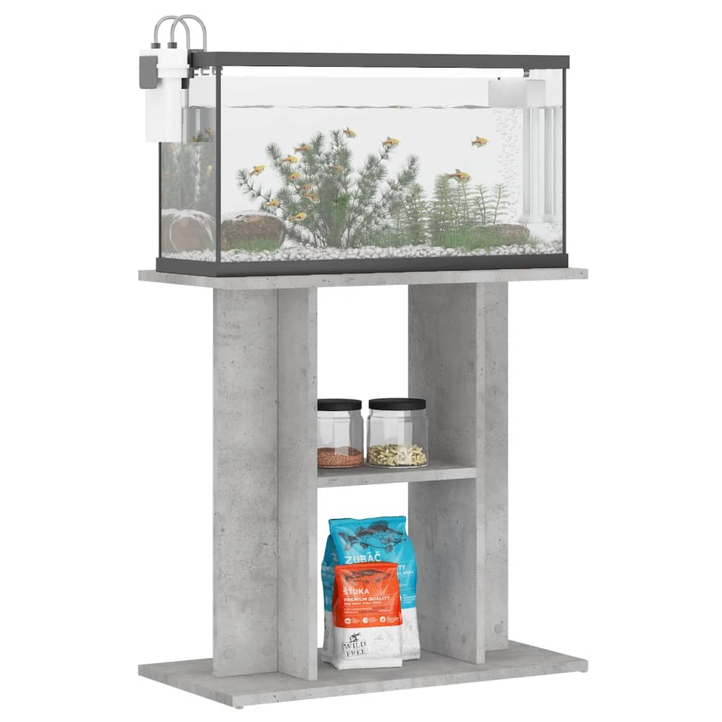 vidaXL Stojak pod akwarium Betonowy Szary 60x30x60 cm Drewno konstrukcyjne