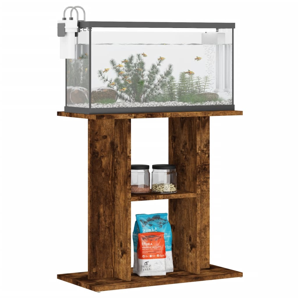 vidaXL Stojak pod akwarium dąb wędzony 60x30x60 cm Drewno konstrukcyjne