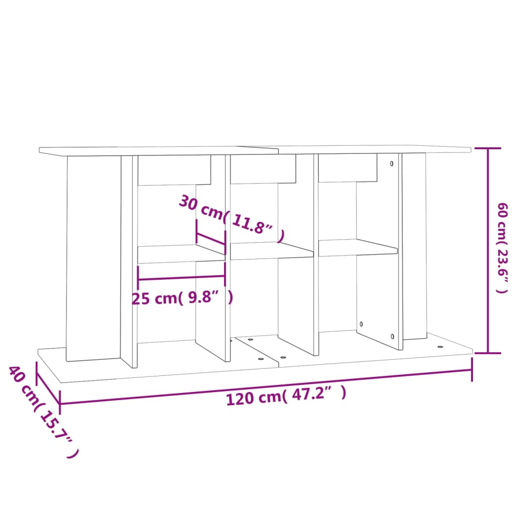 vidaXL Szafka pod akwarium, czarna, 120x40x60 cm