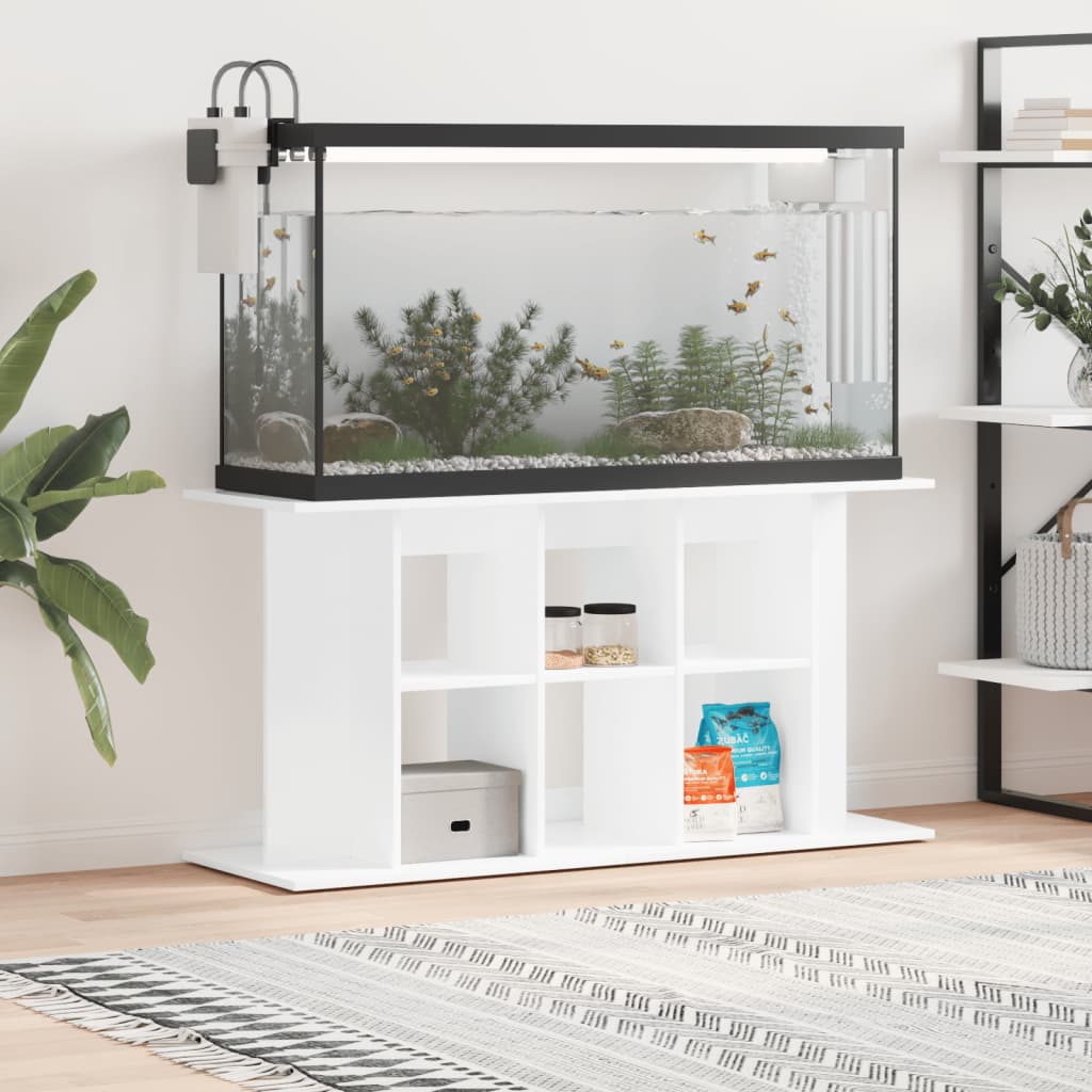 vidaXL Szafka pod akwarium, biała na wysoki połysk, 120x40x60 cm