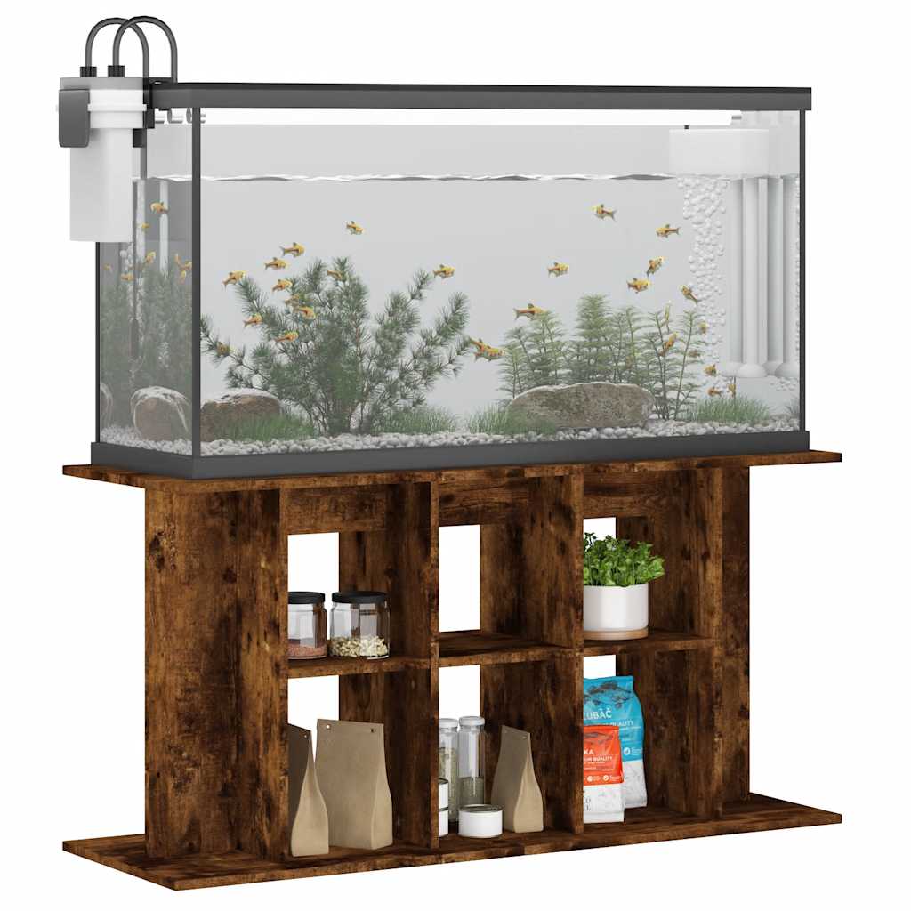 vidaXL Szafka pod akwarium, przydymiony dąb, 120x40x60 cm