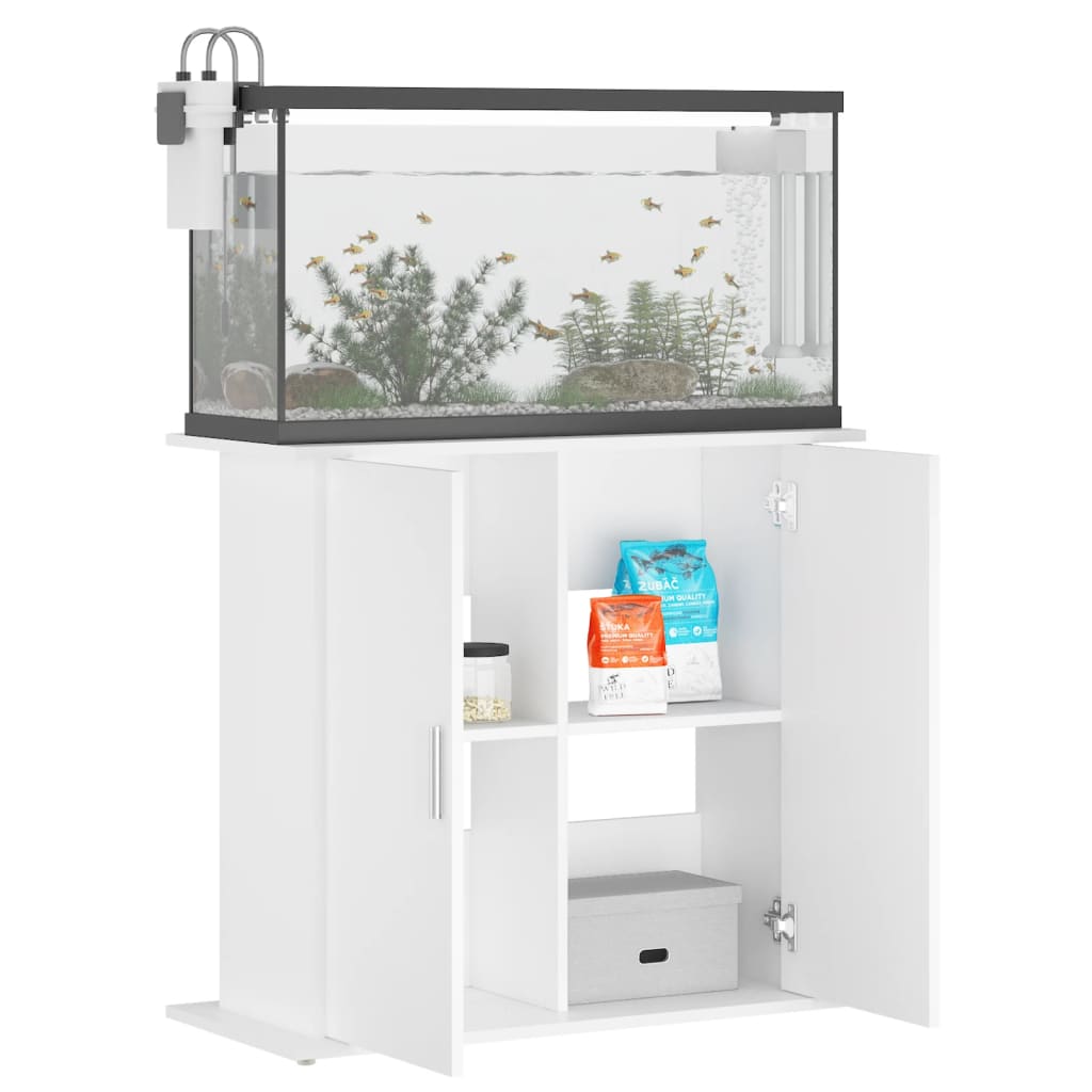 vidaXL Szafka pod akwarium, biała 81x36x73 cm, materiał drewnopochodny