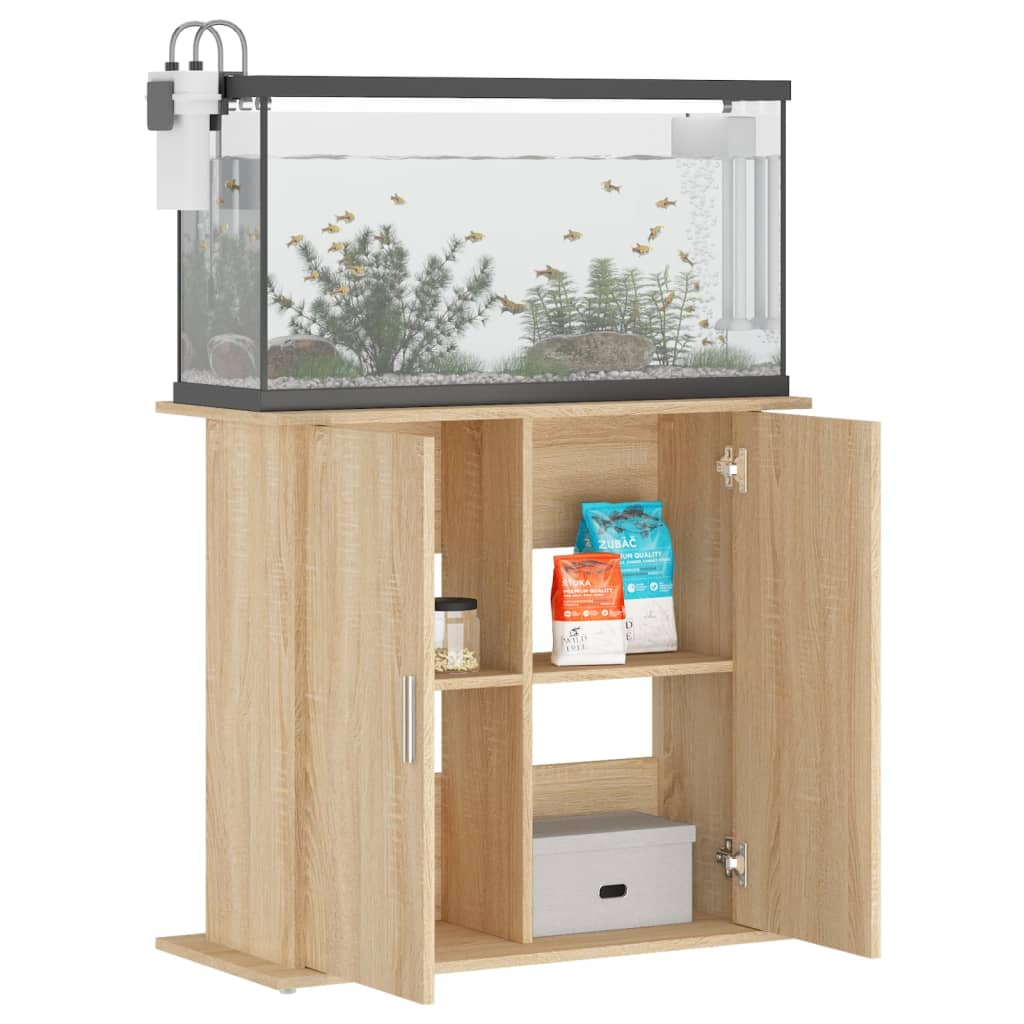 vidaXL Stojak na akwarium Sonoma Oak 81x36x73 cm Drewno konstrukcyjne