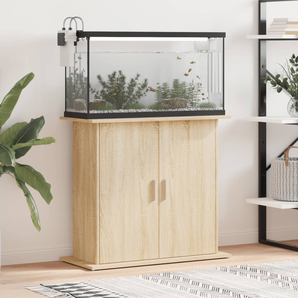 vidaXL Stojak na akwarium Sonoma Oak 81x36x73 cm Drewno konstrukcyjne