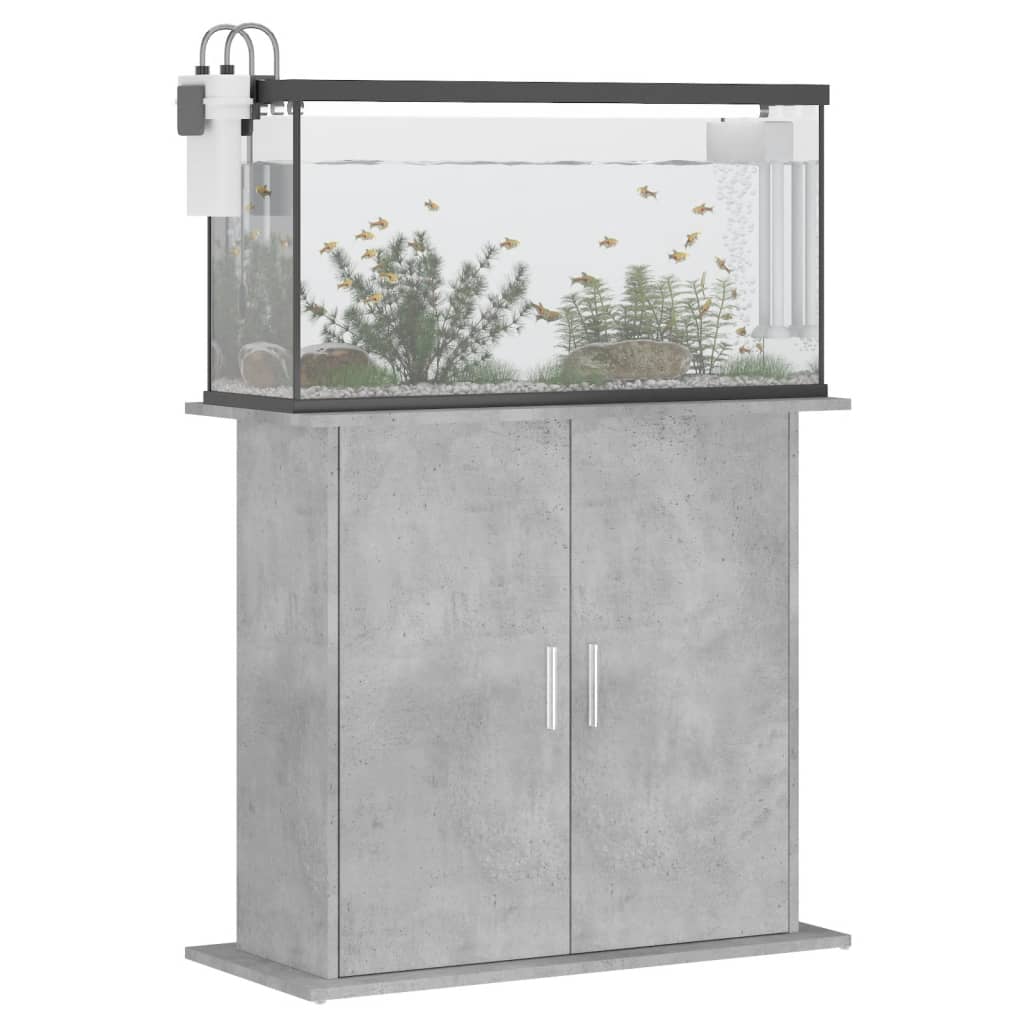 vidaXL Stojak pod akwarium Betonowy Szary 81x36x73 cm Drewno konstrukcyjne