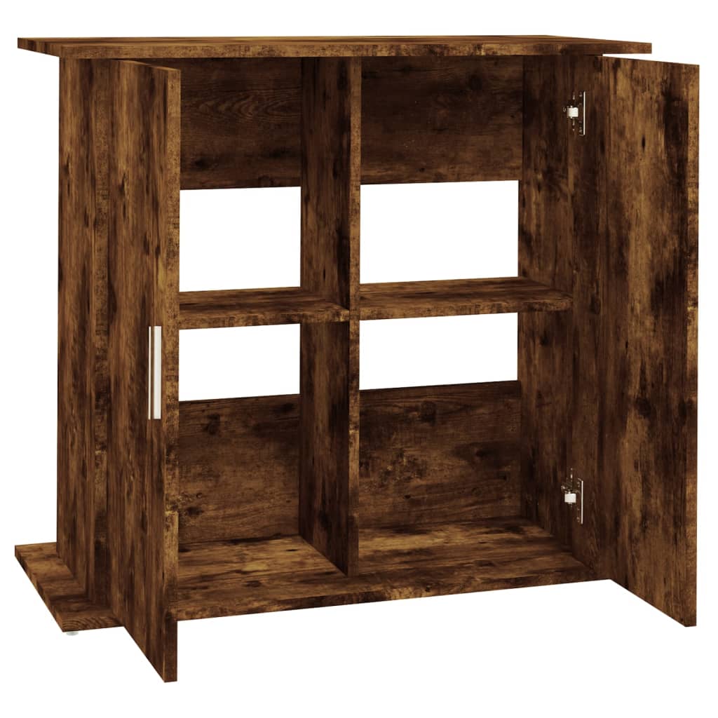 vidaXL Szafka pod akwarium, przydymiony dąb, 81x36x73 cm